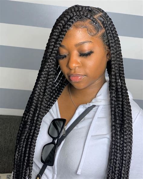 medium knotless braids with beads|medium knotless braids black girls.